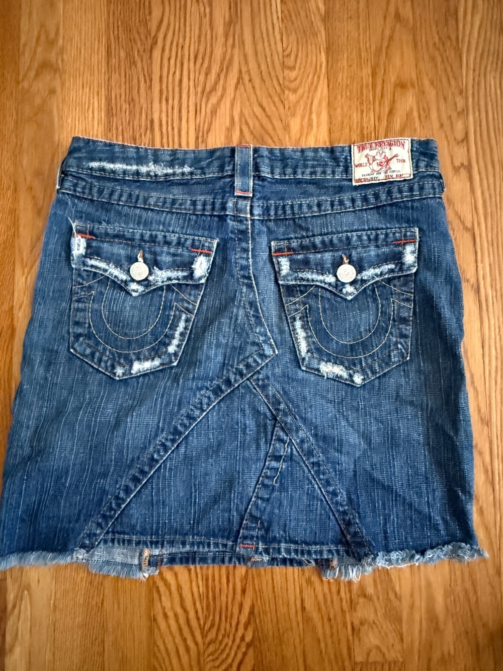 True Religion Y2K denim Joey Jean skirt 29